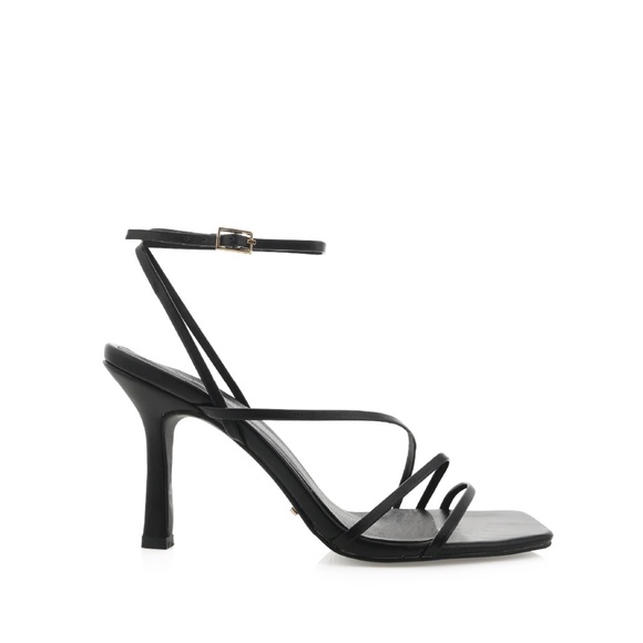Billini Sylvia Black Strappy Heels - Picture 2 of 7
